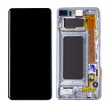 Product Оригинален дисплей Samsung Galaxy S10 Plus SM-G975F - с рамка | SERVICE PACK | silver image