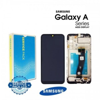 Product Оригинален дисплей за Samsung Galaxy A02s SM-A025F - с рамка | SERVICE PACK | black image