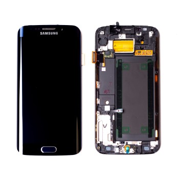 Product Оригинален дисплей Samsung Galaxy S6 Edge SM-G925F - с рамка | SERVICE PACK | blue image