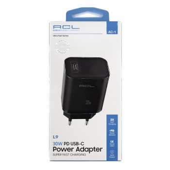 Product Адаптор универсален TYPE C 30w Черен image