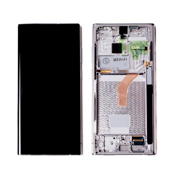 Product Висококачествен дисплей Samsung Galaxy S22 Ultra SM-S908F - с рамка | COPY OLED | white image