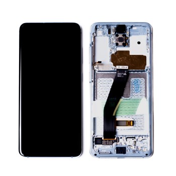 Product Оригинален дисплей Samsung Galaxy S20 SM-G980 - с рамка | SERVICE PACK | blue image