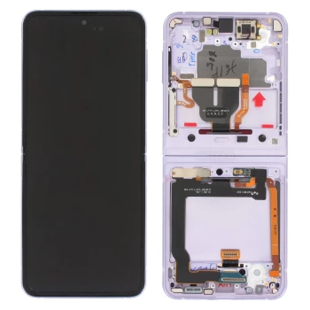 Product Оригинален дисплей за Samsung Z Flip 3 - с рамка | SERVICE PACK | purple image
