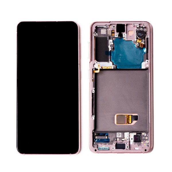 Оригинален дисплей Samsung Galaxy S21 SM-G991 - с рамка | SERVICE PACK | pink main image