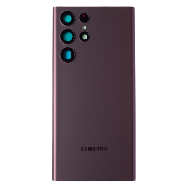 Заден капак за Samsung Galaxy S22 Ultra + стъкло камера Burgundu main image