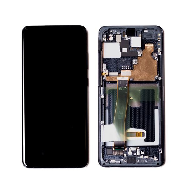Оригинален дисплей Samsung Galaxy S20 Ultra SM-G988 - с рамка | SERVICE PACK | black main image