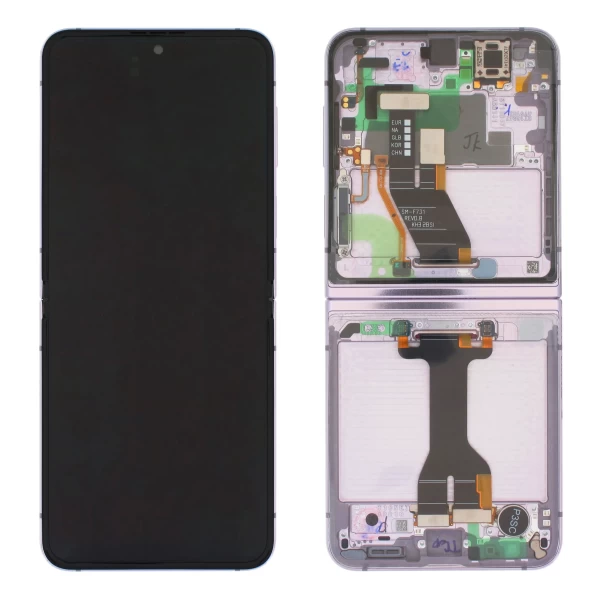 Оригинален дисплей за Samsung Z Flip 5- с рамка | SERVICE PACK | Purple main image