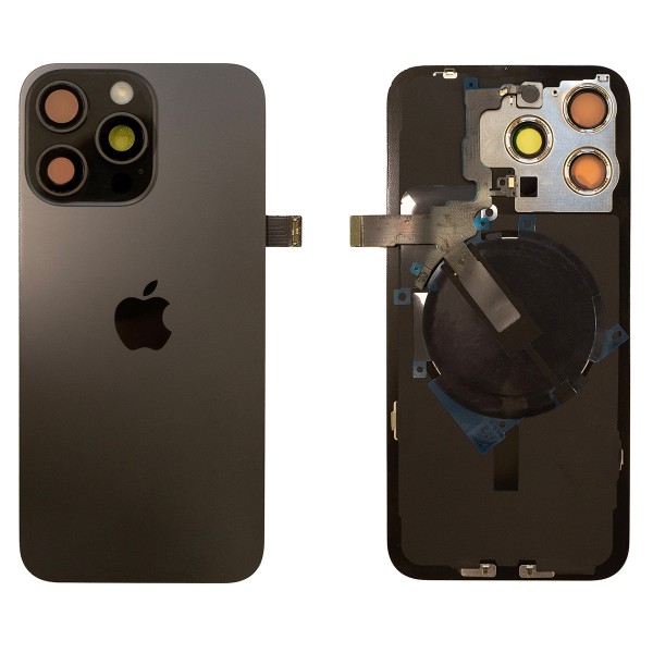 Заден капак с MagSafe и стъкла камера за Iphone 15 Pro Max Black main image