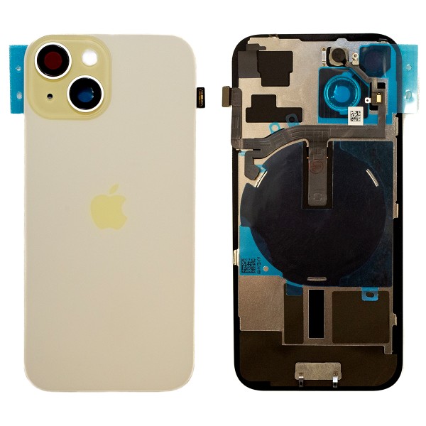 Заден капак с MagSafe с лента светкавица и стъкла камера за Iphone 15 Yellow main image
