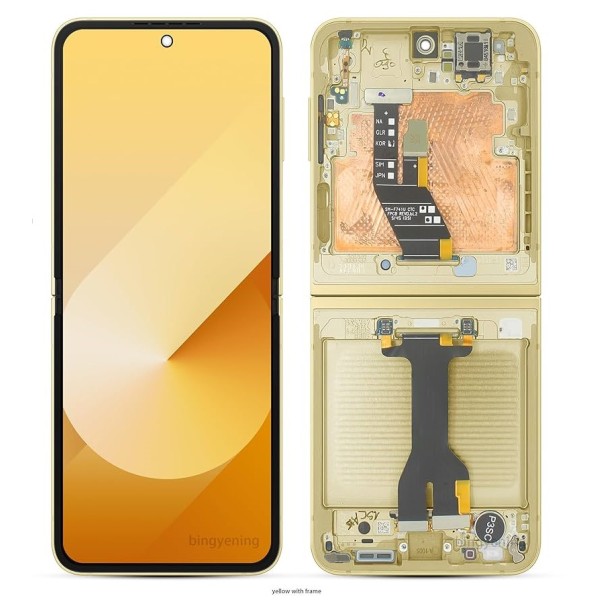 Оригинален дисплей за Samsung Z Flip 6- с рамка | SERVICE PACK | Gold main image