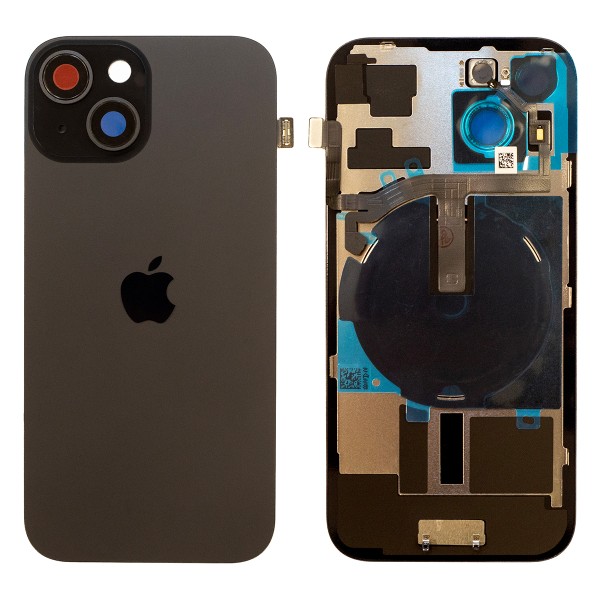 Заден капак с MagSafe с лента светкавица и стъкла камера за Iphone 15 Black main image