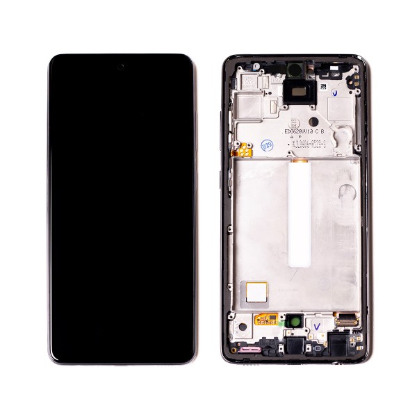 Висококачествен дисплей Samsung Galaxy A52s 5G SM-A528 - с рамка | COPY OLED | black Дебела черна рамка на дисплея main image