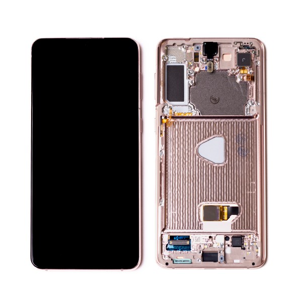Оригинален дисплей Samsung Galaxy S21 Plus SM-G996 - с рамка | SERVICE PACK | pink main image